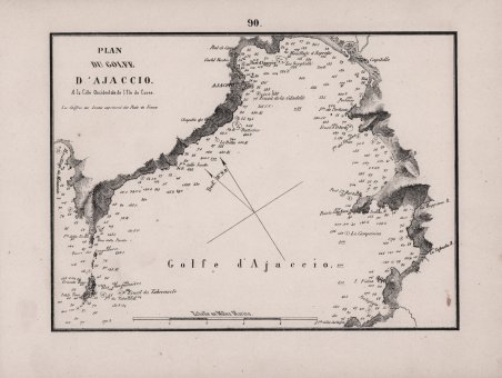 Plan Du Golfe d'Ajaccio. A la Còte Occodetale de l'Ile …
