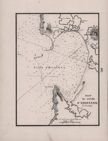 Plan du Golfe d'Oristano En Sardaigne