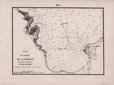Plan Du Golfe De St. Florent Situè à la Cote …