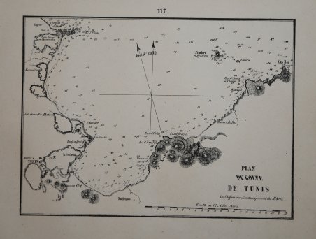 Plan du golfe de Tunis
