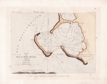 Plan du Phare de Civita Vecchia