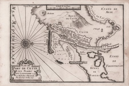 Plan du Port de Cette aux Plages du Languedoc