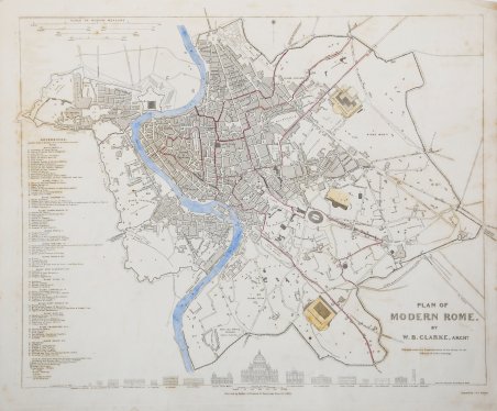 Plan of modern Rome by W.B. Clarke, archt.