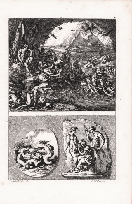 (Plutone e Proserpina con le ninfe e il Cerbero / …