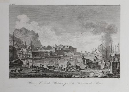 Port e Ville de Palerme prise de l'intérieur du Port