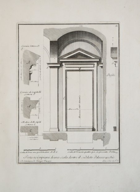 Porta ne i ripiani di una scala dentro il suddetto …