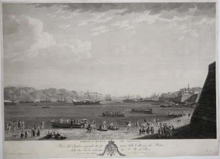 Porto, e badia di Gaeta. Preso dal Quadro originale che …