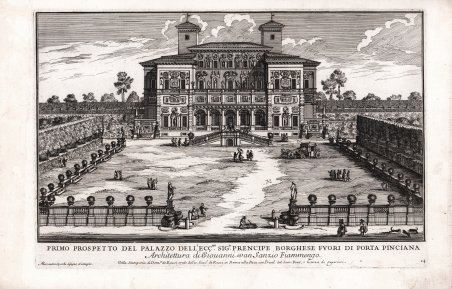 Primo Prospetto del Palazzo dell'Ecc.mo Sig. Prencipe Borghese fuori di … | Immagine Gallery 2
