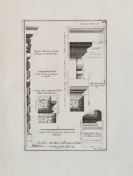 Profilo, e Modini dell'antecedente Porta posta al n°41