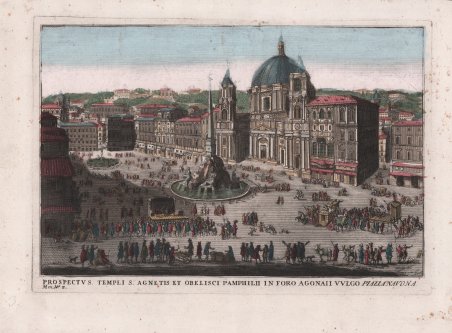Prospectus Templi S. Agnetis et Obelisci Pamphili in foro Agonalii …