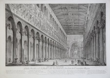 Prospetto interiore Della Basilica di S. Paolo sulla Via Ostiense …
