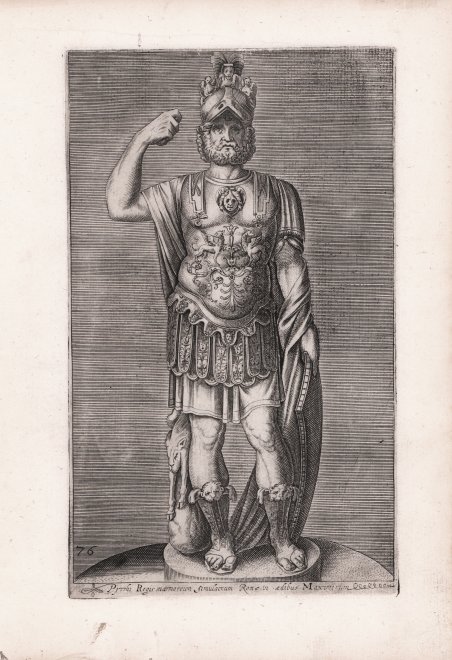 Pyrrhi Regis marmoreum simulacrum Romae in aedibus Maximorum