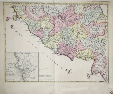 Regionum Italiae Mediarum Tabula Geographica.