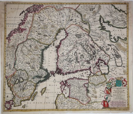 Regni Sueciae Tabula Generalis, divisa in Sueciae, Gotiae Regna Finniae …