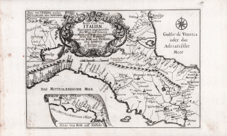 Reyse-Cart von ITALIEN, Darinnen angemercket Die Wege und Strassen