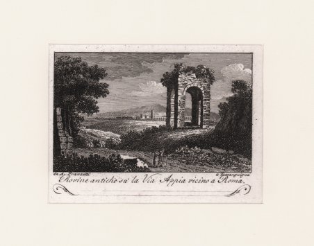 Rovine antiche su la Via Appia vicino a Roma