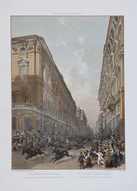 Rue du Corso er Palais Doria, avec le course des …