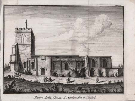Ruine della Chiesa d'Ambresdon in Oxford