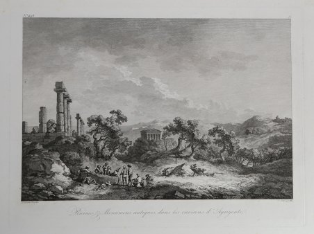 Ruines & Monuments antiques, dans les environs d' Agrigente