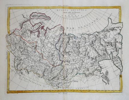 Russia Asiatica divisa nelle sue provincie