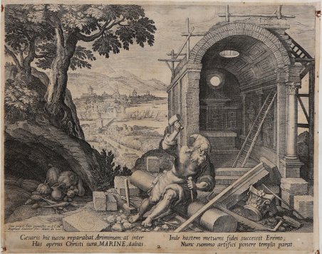 S. Marino lavora all’edificazione della chiesa di Rimini