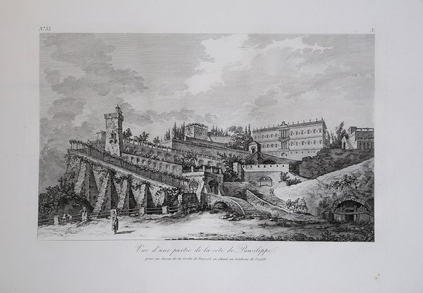 Vue d’une partie de la còte de Pausilippe prise au …