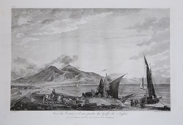 Vue du Vesuve & d’une partie du Golfe de Naples …