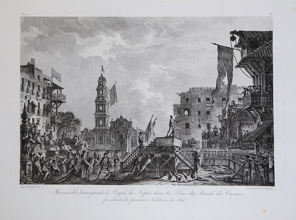 Mazaniello haranguant le Peuple de Naples dans la Place du …