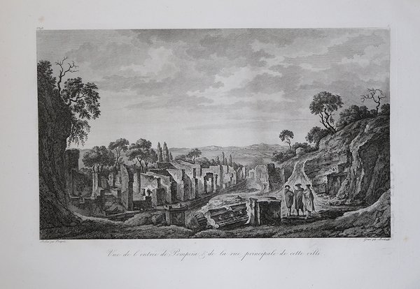 Vue de l’entrée de Pompeia & de la rue principale …