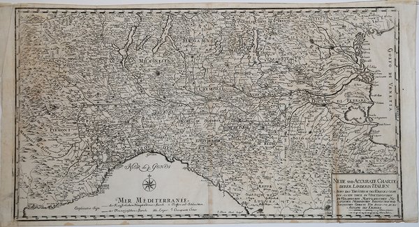 Neue und Accurate Charte derer L änderin Italie…