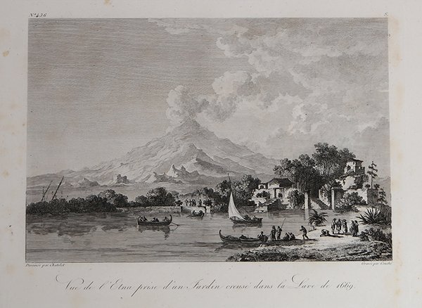 Vue de l’Etna prise d’un Jardin oreusé dans la Lave …