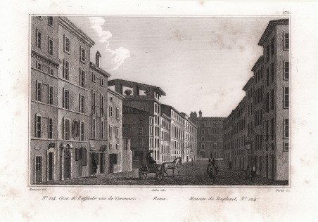 N. 124 Casa di Raffaello via de' Coronari