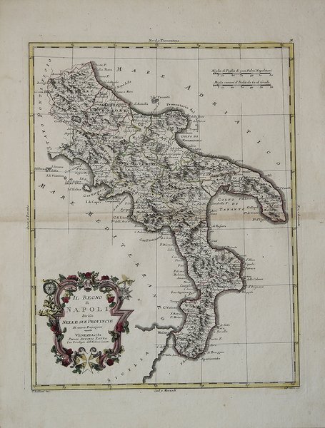 Il Regno di Napoli diviso nelle sue provincie