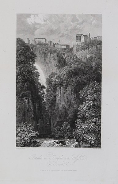Cascade and Temple of the Sybil, at Tivoli