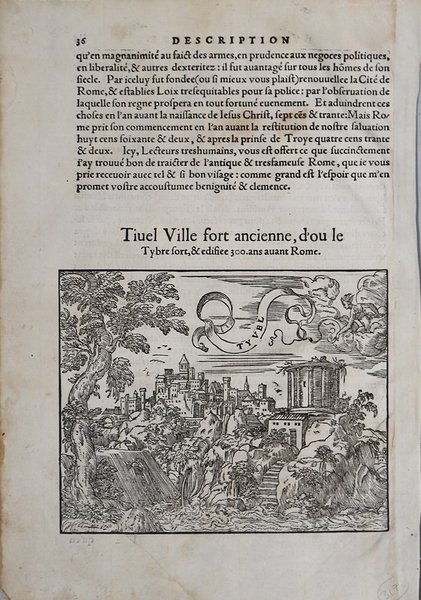 Tiuel Ville fort ancienne, d'ou le Tybre fort, & edifiee …