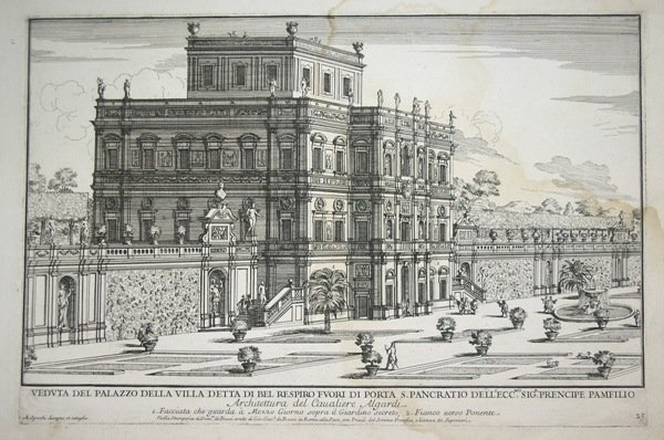 Veduta del Palazzo della Villa detta di Bel Respiro fvori …
