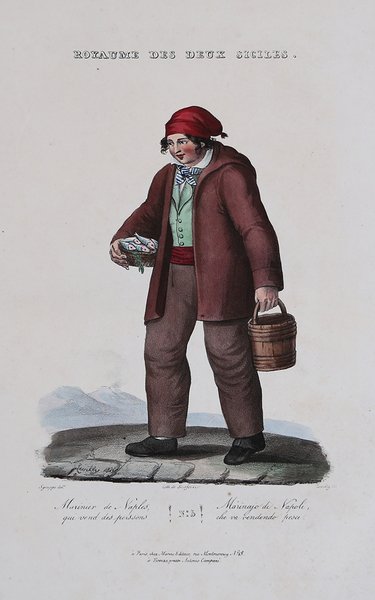 Marinajo di Napoli, che va vendendo pesci