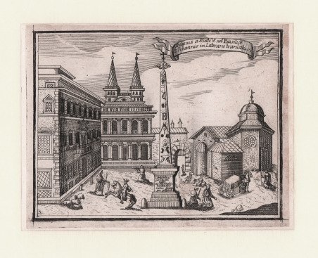 Obeliscus a Sisto V Basilicae S. Iohannis in Lateranus translatus