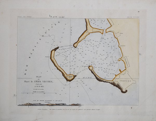 Plan du Phare de Civita Vecchia