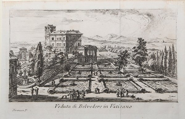 Veduta di Belvedere in Vaticano