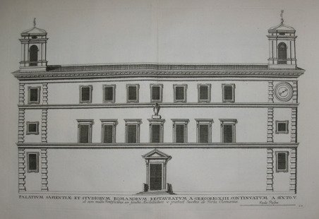 Palativm Sapientiae et stvdiorvm Romanorvm, restvratvm a Gregorio XIII, continvatvm …