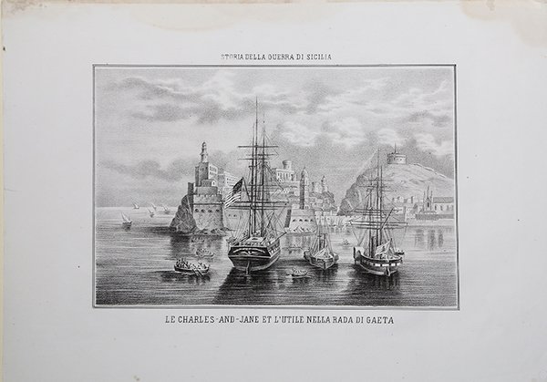 Le Charles-and Jane et l'Utile nella rada di Gaeta