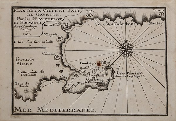 Plan de la Ville et baye de Gayette