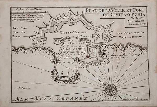 Plan de la Ville et Port de Civita-Vecchia