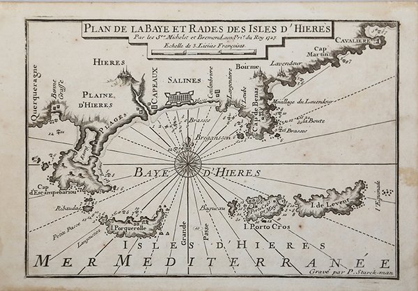 Plan de la Baye et Rades des Isles D'Hieres