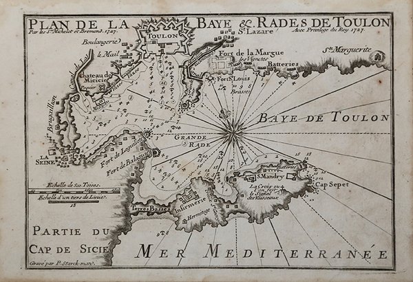 Plan de la Baye et Rades de Toulon