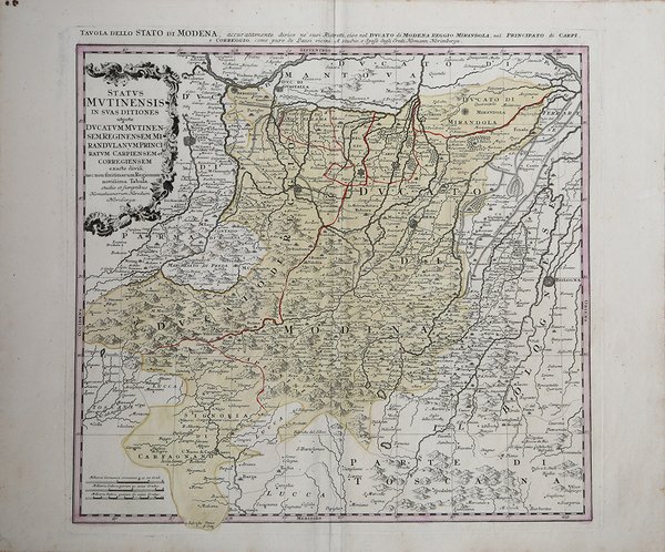 Tavola dello Stato di Modena, accuratamente diviso ne' suoi Ristretti, …