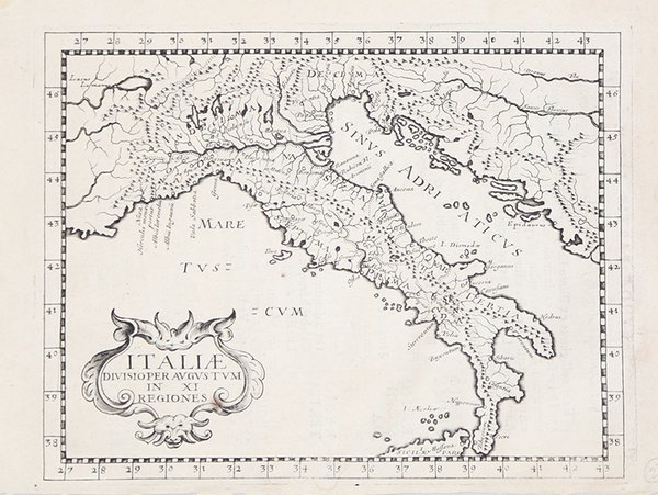 Italiae divisio per augustum in XI regiones