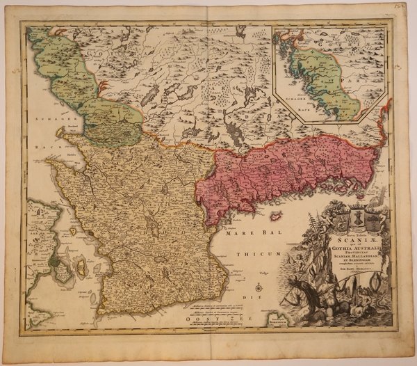 Nova Tabula Scaniae, quae est Gothia Australis Provincias Scaniam, Hallandiam, …
