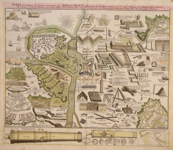 Tafel…zur Kriegs-Kunst Vestungs-bau und Artillerie, zu Belagerung der Statte Vestungen… | Immagine principale